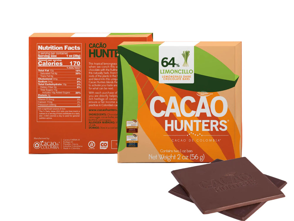 Dark Chocolate | Cacao Hunters -  Limoncillo (Lemongrass), 64%