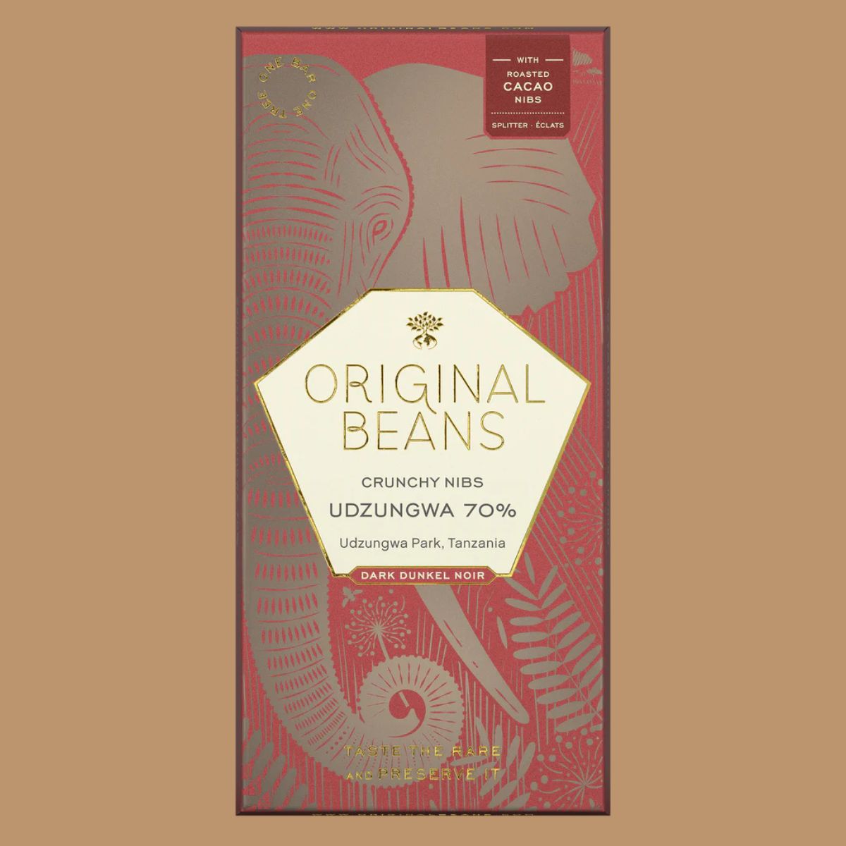 Original Beans - Udzungwa With Nibs 70% | Gourmet Dark Chocolate