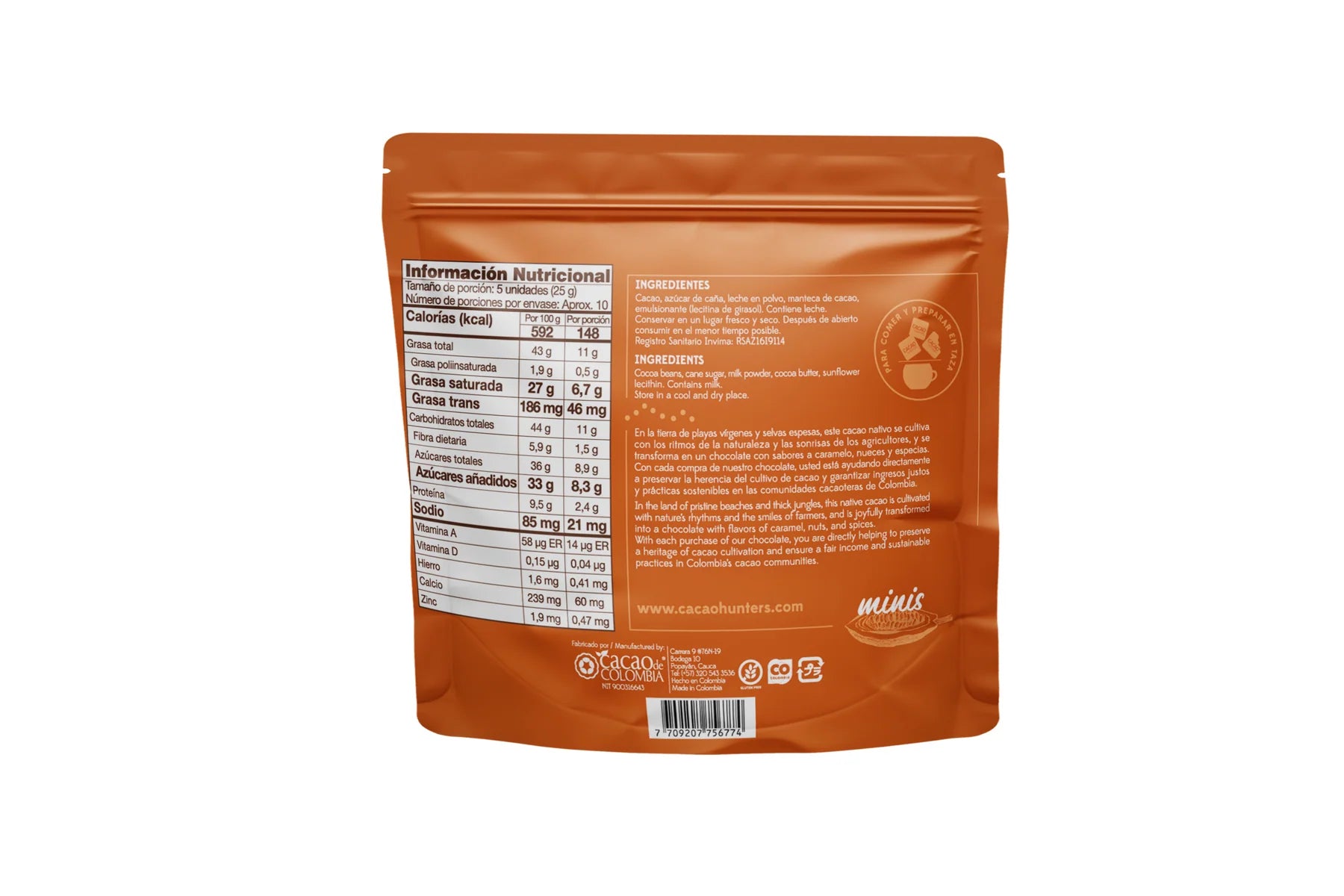 Cacao Hunters Chocolate - Tumaco Leche 53%