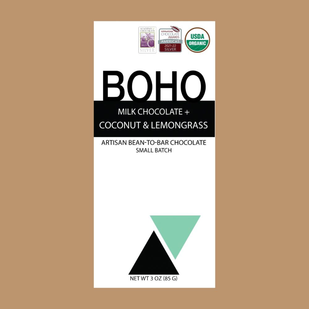 BOHO - Milk With Coconut & Lemongrass 51% | Americas Best Milk Chocolate 2023