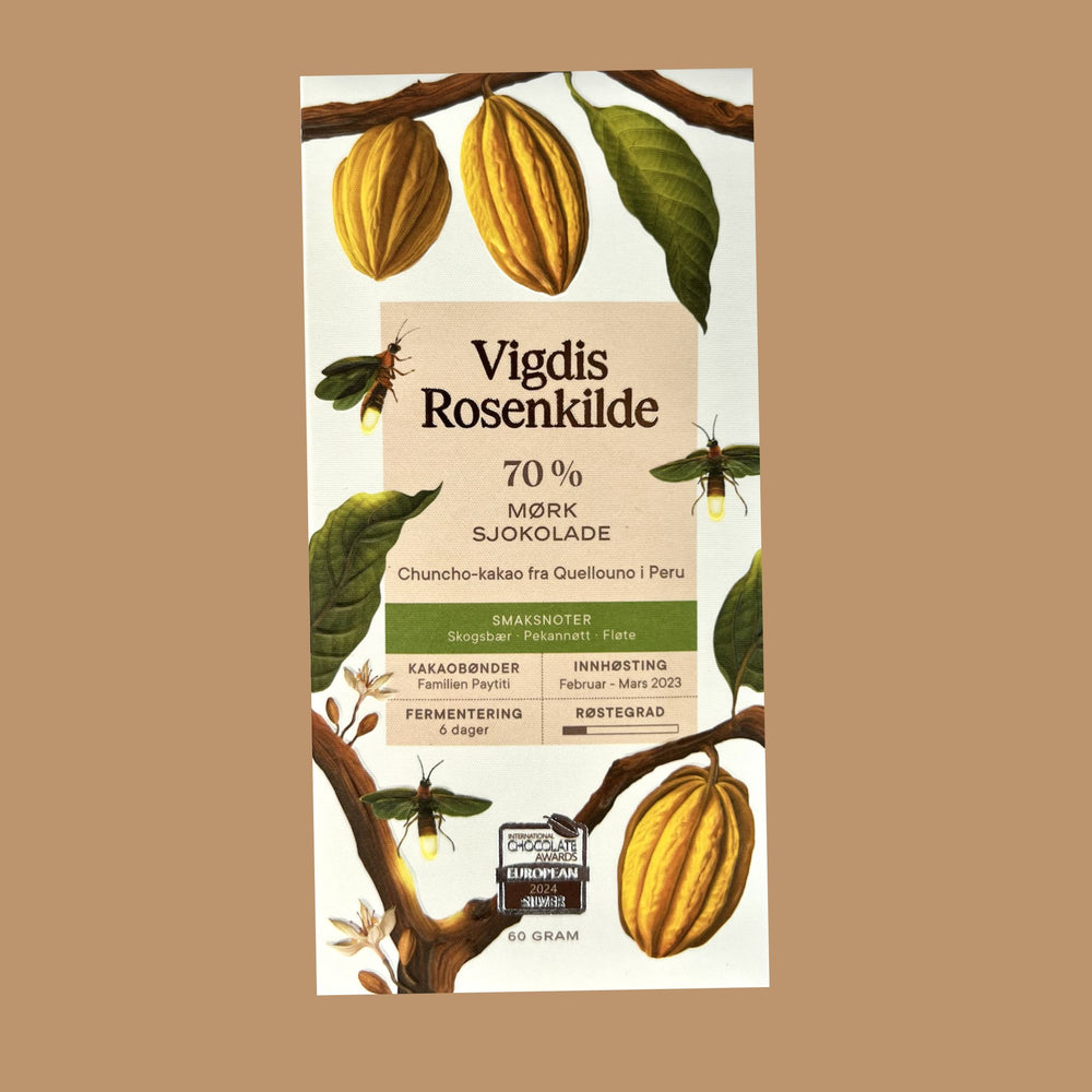 Vigdis Rosenilde Chocolate - Quellouno 70% | The Best Dark Chocolate 2024